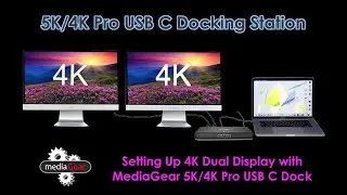 Set up Dual 4K HDMI Video Display on 5K/4K Pro USB C Docking Station with Dual Displayport output