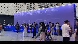 Elevate Trade Show Booths with LED Video Wall Reception Counters #ledvideowall
