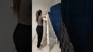 Time-Lapse: DIY Macrame Teepee | Boho Kids Tent Idea 🤗