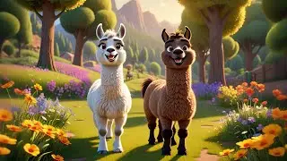 Three Fluffy Llamas Leap and Laugh | Llama Song for Kids | Nursery Rhymes and Counting Songs