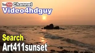 Beach Sunset HD Screensaver peaceful relaxing, nature sound Video SS10 | art411sunset&trade;  art411ocean&trade;