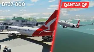 ROBLOX Airline Review: Qantas QF B737-800 Business Class | Virtual Flight Simulator Roleplay