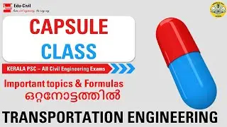 Capsule class II Transportation engineering II Railway & Highway II Important topics and formulas