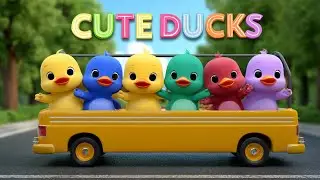 Dancing Ducks on a Bus - Fun Nursery Rhymes & Baby Songs | Fun Songs for Kids | 5 little Ducks Songs