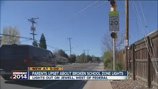 Parents upset over broken school zone lights
