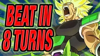 HOW TO BEAT RED ZONE BROLY IN 8 TURNS OR LESS MISSION! (Dokkan Battle)