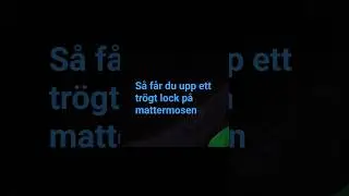 Hur man &ouml;ppnar ett tr&ouml;gt lock! #mattermos #naturen #skogen