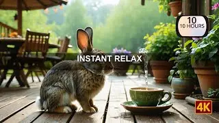 Relaxing Lofi & Ambient Music Mix for 10 Hours | Cat-friendly Garden Gazebo Relaxation