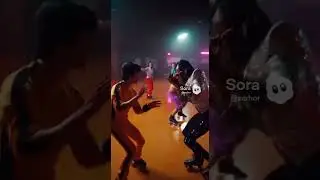 Rick James and Bruce Lee showing off their skating techniques at the Roller Disco