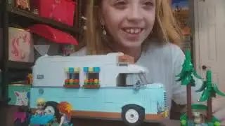 Playing with Lego Friends camping bus