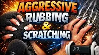 Aggressive scratching and rubbing ASMR