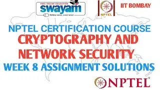 Cryptography and Network Security | NPTEL | Week 8 | Assignment Solution | Jan 2021 |