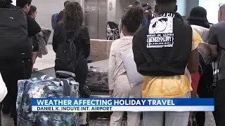 Winter weather events impact holiday travel, even at Hawaii airports