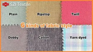 6 kinds of fabric style(Plain,Ripstop,Twill,Dobby, Cation, Yarn dyed)｜6 fabric style contrast#Shorts