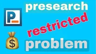 presearch account restricted problem solve