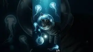 Deep Sea Explorer Cat vs. Anglerfish #shortvideo #trap #tabbycat