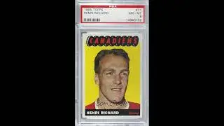 HENRI RICHARD Montreal Canadiens 1965-66 Topps PSA 8 hockey card sale on COMC