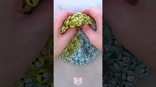 Crunchy Pochacco Slime ASMR 🐶 Yorimichi Dog from Putty Egg (fimo crunch bomb) #sanrio 🎀