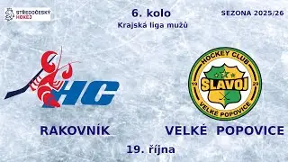 HC Rakovník vs. HC SLAVOJ Velké Popovice 3:1 - 6. kolo KLM  -  19.10.2025  Zkrácený záznam