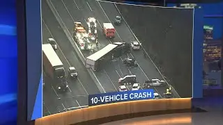 10-vehicle crash ties up traffic on New Jersey Turnpike