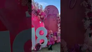 18th Birthday Decoration Idea with Balloons and flowers
