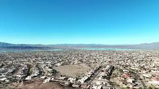 Lake Havasu City Arizona  reveal from Mohave desert
