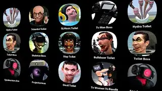 Tri Titan,Titan Speakerman,Cameraman,Cameraman Boss,Tv Woman,Skibidi Toilet Boss,Mecha Cameraman
