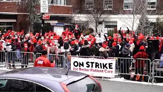 Nurses strike for 3rd day at NYC hospitals in U.S.