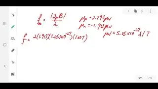 The radio frequency at which a nucleus displays resonance absorption between spin states is called &hellip;