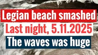 Legian beach smashed with big waves last night, 5.11.2025