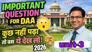 DAA Unit-3 Dynamic Programming | Important Questions | AKTU 2026  #aktuexam #oneshot #2026 #btech