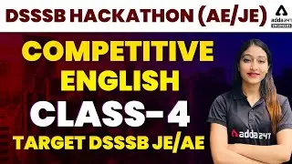 DSSSB JE/AE 2022 | DSSSB JE English | Competitive English #4