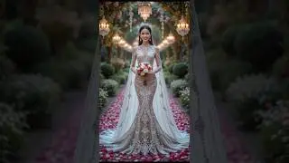 Garden Wedding Gowns | Stunning Bridal Couture in a Fairytale Setup #aistyle #aiart #wedding #bride