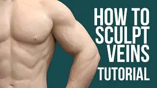 HOW TO SCULPT VEINS - WATER BASED CLAY - SCULPTOR AMELIA ROWCROFT - LIFE SIZE JOHN CENA STATUE