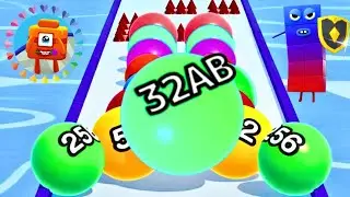 Ball Run 2048 [512AB Wall] vs Merge Number Cube Game - Level Up Numberblock Max Level Gameplay