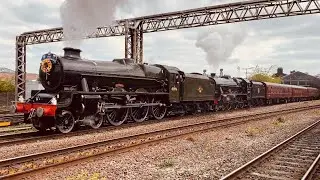 Double Heading of LMS Jubilee’s ‘Bahamas’ & ‘Leander’ at Chester “The Great Britain XlV” Rail Tour