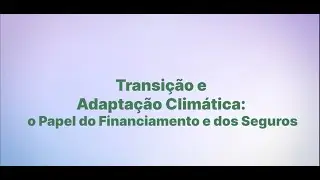 Painel: Transição e Adaptação Climática o Papel do Financiamento e dos Seguros