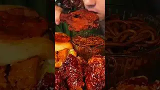 [ASMR] Spicy turkey noodles food platter 🤤 #shorts #chinesefood #viralshorts #mukbang #food
