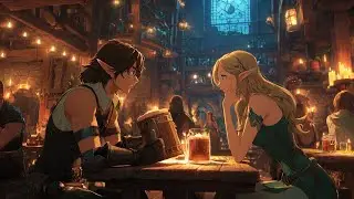 High Elf Hearthstone Tavern 🍷🔥 Laughter & Warm Nights | Cozy Lofi Fantasy Music ✨🍃