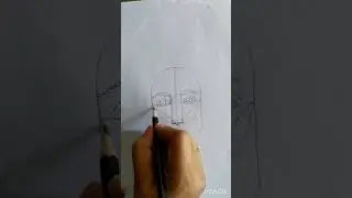 #How to draw face #front view#🙂
