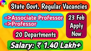 Regular Govt. University Associate Professor | Professor Vacancy | CBLU Vacancy | Haryana Vacancy