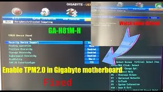 Включение TPM 2.0 на материнской плате Gigabyte Исправлено | GA-H81M-H | GC-TPM2.0 | Подробности обновления BIOS