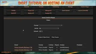 Basic Tutorial on Hosting an Event in Gatherling