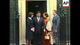 Pakistan's President visits Downing Street, protests