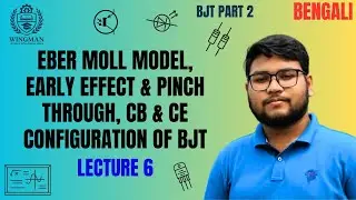 Eber Moll Model, Early Effect, CB & CE Configuration of BJT | EDC L7 | WINGMAN ECE