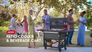 Patio Cooler & Beverage Cart  Grey