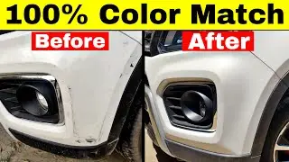 लग ही नहीं रहा कि गाड़ी पे पेन्ट हुआ है | Brezza Bumper Re-Painted | Mechanical jugadu