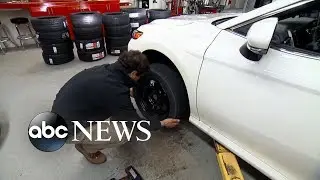 Demo shows the dangers behind worn tires on wet or snowy roads
