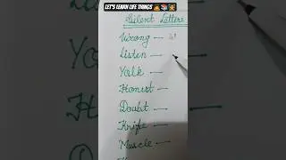 how to learn silent letters with easy intresting way #collocation #easy #motivation inspiration quot