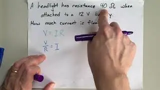 Calculate Current from Resistance and Voltage